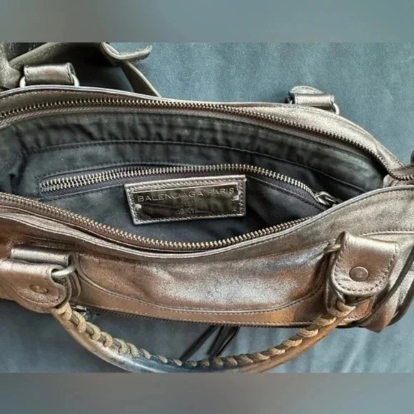 Balenciaga Vintage The First Handbag Metallic Silver Leather RARE S/S 2005 - Picture 2 of 8